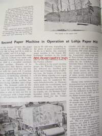 Finnish Paper and Timber 1958 -sidottu vuosikerta - sis. &quot;Lentoposti versio&quot; painettu ohuelle paperille