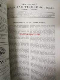 Finnish Paper and Timber Journal 1935 kuukausi raportit -sidottu vuosikerta