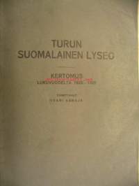 Turun Suomalainen Lyseo kertomus lukuvuodelta 1928-29