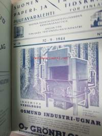 Suomen Paperi- ja Puutavaralehti / Pappers- och trävarutidskrift för Finland / The finnish paper and timber journal 1944, paperiteollisuuden ja puutavara-alan