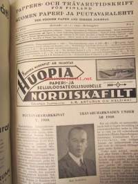 Suomen Paperi- ja Puutavaralehti / Pappers- och trävarutidskrift för Finland / The finnish paper and timber journal 1941, paperiteollisuuden ja puutavara-alan