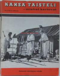 Kansa taisteli - miehet kertovat 1975 nr 2 - kansi sissipartio valmistautuu matkalle, 1944 ilmahyökkäyksen torjunta, kevyt osasto 5, lotat joutuivat