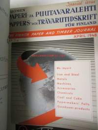 Suomen Paperi- ja Puutavaralehti / Pappers- och trävarutidskrift för Finland / The finnish paper and timber journal 1948, paperiteollisuuden ja puutavara-alan