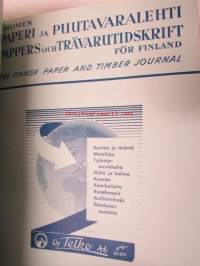 Suomen Paperi- ja Puutavaralehti / Pappers- och trävarutidskrift för Finland / The finnish paper and timber journal 1948, paperiteollisuuden ja puutavara-alan