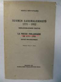 Suomen sanomalehdistö 1771-1932 bibliograafinen esitys
