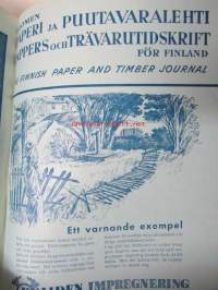 Suomen Paperi- ja Puutavaralehti / Pappers- och trävarutidskrift för Finland / The finnish paper and timber journal 1947, paperiteollisuuden ja puutavara-alan