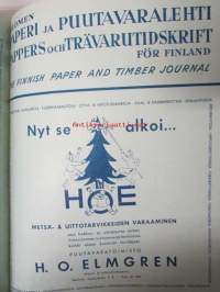 Suomen Paperi- ja Puutavaralehti / Pappers- och trävarutidskrift för Finland / The finnish paper and timber journal 1947, paperiteollisuuden ja puutavara-alan