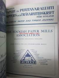 Suomen Paperi- ja Puutavaralehti / Pappers- och trävarutidskrift för Finland / The finnish paper and timber journal 1947, paperiteollisuuden ja puutavara-alan