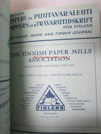 Suomen Paperi- ja Puutavaralehti / Pappers- och trävarutidskrift för Finland / The finnish paper and timber journal 1946, paperiteollisuuden ja puutavara-alan