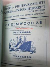 Suomen Paperi- ja Puutavaralehti / Pappers- och trävarutidskrift för Finland / The finnish paper and timber journal 1946, paperiteollisuuden ja puutavara-alan