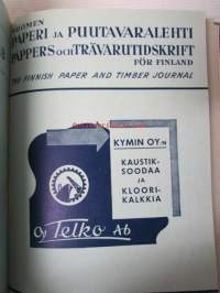 Suomen Paperi- ja Puutavaralehti / Pappers- och trävarutidskrift för Finland / The finnish paper and timber journal 1946, paperiteollisuuden ja puutavara-alan