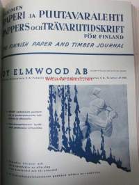 Suomen Paperi- ja Puutavaralehti / Pappers- och trävarutidskrift för Finland / The finnish paper and timber journal 1946, paperiteollisuuden ja puutavara-alan