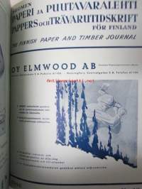 Suomen Paperi- ja Puutavaralehti / Pappers- och trävarutidskrift för Finland / The finnish paper and timber journal 1946, paperiteollisuuden ja puutavara-alan