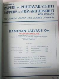 Suomen Paperi- ja Puutavaralehti / Pappers- och trävarutidskrift för Finland / The finnish paper and timber journal 1946, paperiteollisuuden ja puutavara-alan