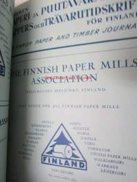 Suomen Paperi- ja Puutavaralehti / Pappers- och trävarutidskrift för Finland / The finnish paper and timber journal 1946, paperiteollisuuden ja puutavara-alan