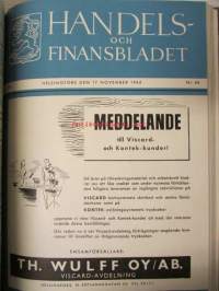 Handels- och Finansbladet / Kauppa- ja rahoituslehti 1944 -sidottu vuosikerta -annual volume