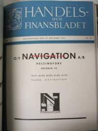 Handels- och Finansbladet / Kauppa- ja rahoituslehti 1944 -sidottu vuosikerta -annual volume