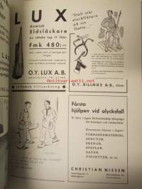 Olycksfallsskyddet 1937-38 / Tapaturmasuojelu -sidottu vuosikerta -annual volume