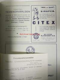 Teknikervärlden 1934 -sidottu vuosikerta