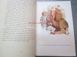 Jeesuksen elämä, kuvakertomus, kuvittanut Eeli Jaatinen, etulehdellä omiste (Pelastusarmeijan luutnantti Helinä Wikman 30.1.1955)