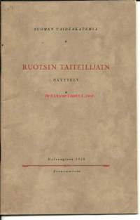 Ruotsin taiteilijain Näyttely  Ateneumissa 1928 -  näyttelyluettelo