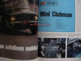 Tekniikan Maailma 1971 / 8 koeajossa Mini Clubman.Morris Marina.Suomen Autoteollisuus 40 vuotta.Kawasaki 350.ym