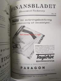 Finansbladet 1938 -sidottu vuosikerta