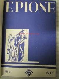 Epione 1945 - Suomen Sairaanhoitajanyhdistys / Sjuksköterskeföreningen i Finland, suomen- ja ruotsinkielinen jäsenlehti -sidottu vuosikerta