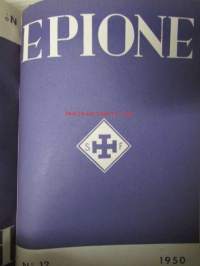 Epione 1950 - Suomen Sairaanhoitajanyhdistys / Sjuksköterskeföreningen i Finland, suomen- ja ruotsinkielinen jäsenlehti -sidottu vuosikerta