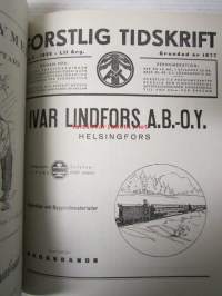 Forstlig Tidskrift 1934, metsäalan ammattilehti -sidottu vuosikerta