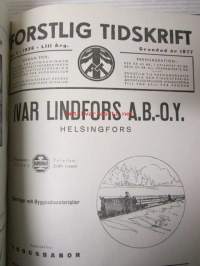 Forstlig Tidskrift 1935, metsäalan ammattilehti -sidottu vuosikerta