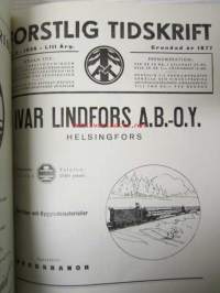 Forstlig Tidskrift 1935, metsäalan ammattilehti -sidottu vuosikerta