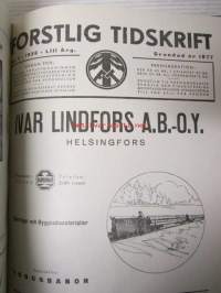 Forstlig Tidskrift 1936, metsäalan ammattilehti -sidottu vuosikerta