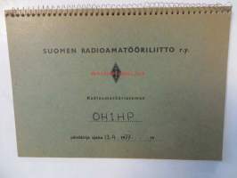 Suomen Radioamatööriliitto r.y. Radioamatööriaseman OH 1 HP päiväkirja 13.4.1977-4.3.1979