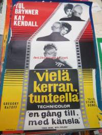 Vielä kerran tunteella - En gång till med känsla, pääosissa Yul Brynner, Kay Kendall, ohjaus Stanley Donen -elokuvajuliste