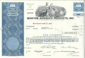 Morton - Norwich Products  , Inc  osakekirja  USA 1971