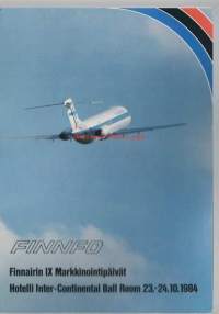 Finnfo  / Finnairin IX Markkinointipäivät 1984 - ohjelma