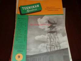 Tekniikan Maailma 9/1954 löytöretkelle avaruuteen, tekniikka jyllää Linnanmäellä, merivesi käyttövoimana