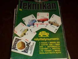 Tekniikan Maailma 8/1969 auto69 näyttelynumero 4 ässää, Mersu 600, Austin 1500, BMW 2002, automaattivaihteet, näyttelyn tähdet