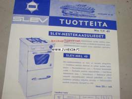 SLEV kaasuliedet 1963 -myyntiesite