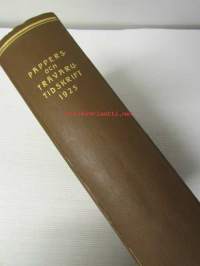 Pappers- och trävarutidskrift för Finland / The finnish paper and timber journal 1925, Suomen Paperi- ja Puutavaralehti paperiteollisuuden ja puutavara-alan