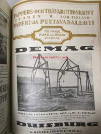 Pappers- och trävarutidskrift för Finland / The finnish paper and timber journal 1925, Suomen Paperi- ja Puutavaralehti paperiteollisuuden ja puutavara-alan