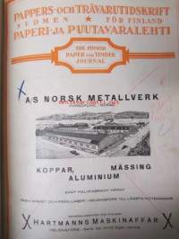 Pappers- och trävarutidskrift för Finland / The finnish paper and timber journal 1925, Suomen Paperi- ja Puutavaralehti paperiteollisuuden ja puutavara-alan