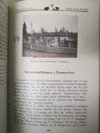 Tidskrift för Jakt och Fiske 1926 -vuosikerta sidottuna, kirjapainon työkappale