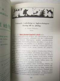 Tidskrift för Jakt och Fiske 1926 -vuosikerta sidottuna, kirjapainon työkappale