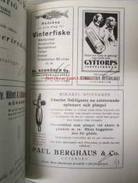 Tidskrift för Jakt och Fiske 1926 -vuosikerta sidottuna, kirjapainon työkappale