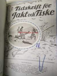 Tidskrift för Jakt och Fiske 1926 -vuosikerta sidottuna, kirjapainon työkappale