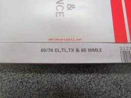 OMC 60/70 EL, TL, TX, 65 WMLE outboard käyttöohjekirja kielillä; englanti, espanja, ranska, portugali -operator´s manual in french, portuguese, englis, spanish
