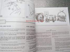 OMC 60/70 EL, TL, TX, 65 WMLE outboard käyttöohjekirja kielillä; englanti, espanja, ranska, portugali -operator´s manual in french, portuguese, englis, spanish