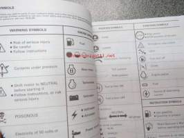 OMC 60/70 EL, TL, TX, 65 WMLE outboard käyttöohjekirja kielillä; englanti, espanja, ranska, portugali -operator´s manual in french, portuguese, englis, spanish